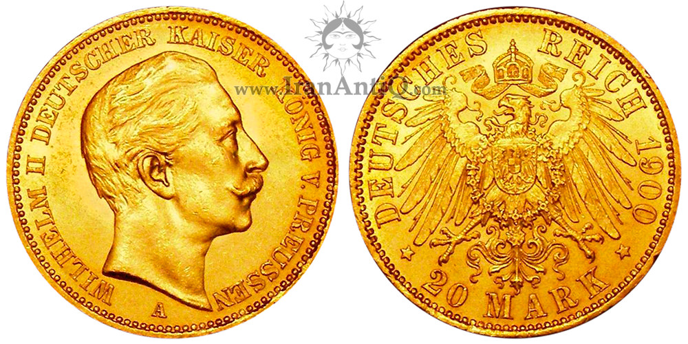 سکه 20 مارک طلا ویلهلم دوم - عقاب بزرگ