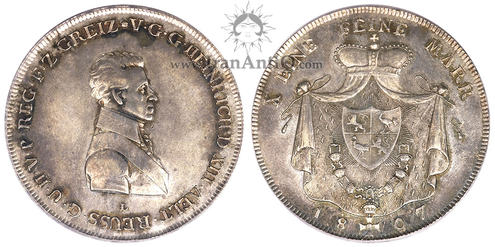 سکه 1 تالر هاینریش سیزدهم - نشان ملی-تیپ دو