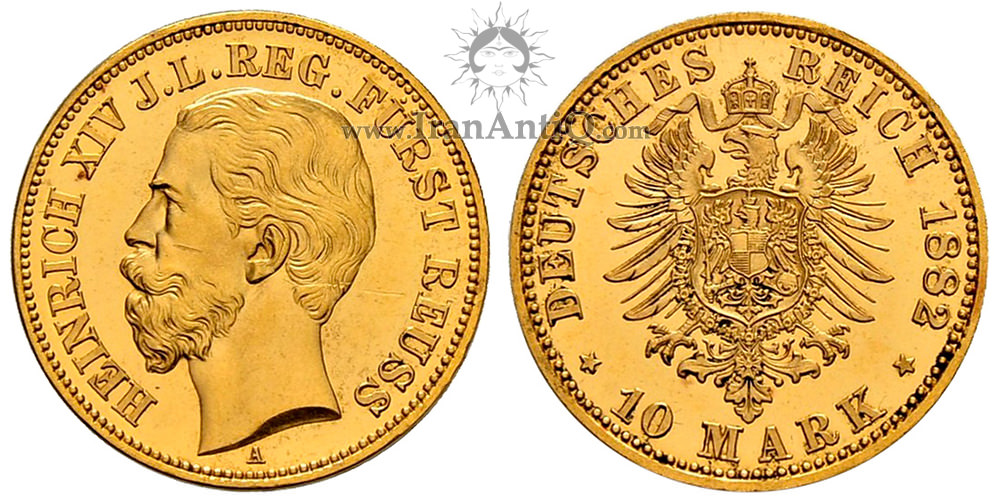 سکه 10 مارک طلا هاینریش چهاردهم