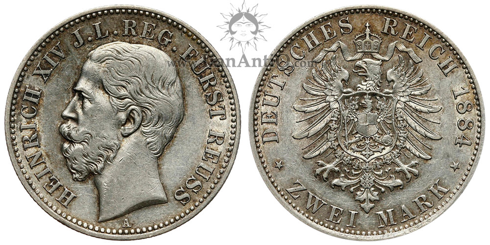 سکه 2 مارک هاینریش چهاردهم