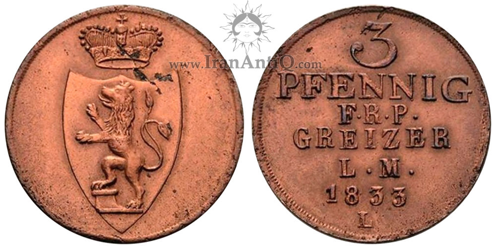 سکه 3 فینیگ هاینریش نوزدهم