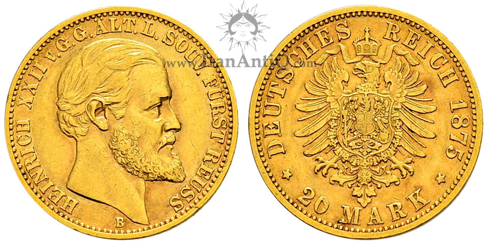 سکه 20 مارک طلا هاینریش بیست و دوم
