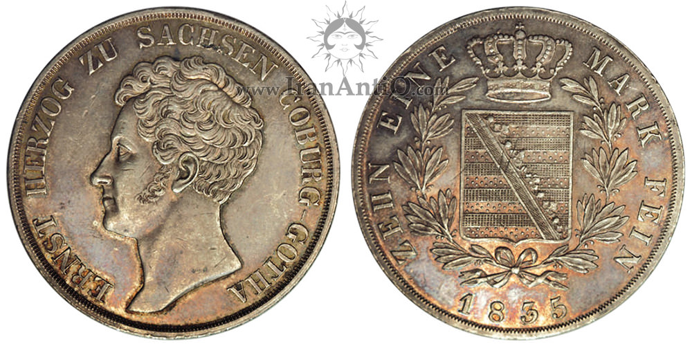 سکه 1 تالر ارنست آنتون - نشان تاجدار