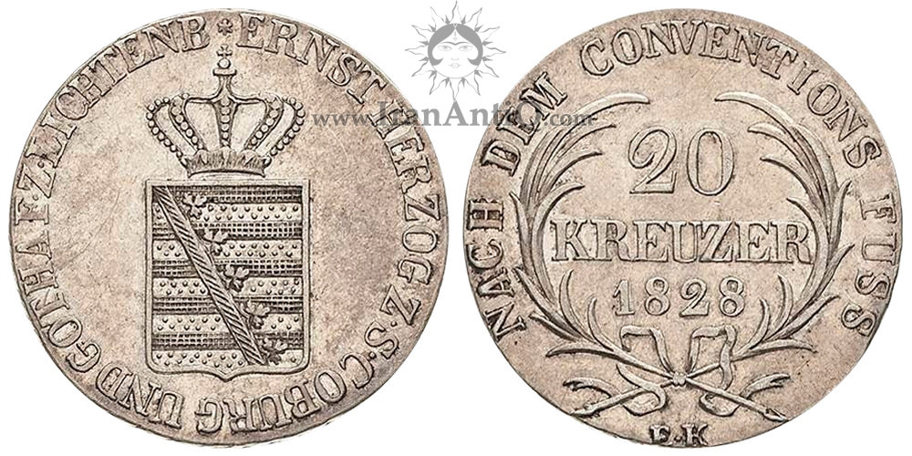 سکه 20 کروزر ارنست آنتون - نشان تاجدار