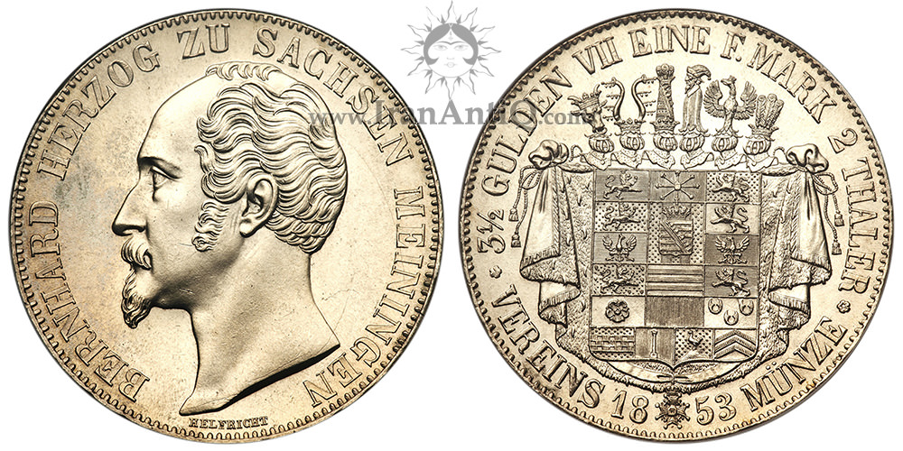 سکه 2 تالر (3-1/2 گلدن) برنهارد دوم - نشان ملی-تیپ دو