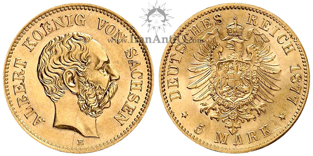 سکه 5 مارک طلا آلبرت