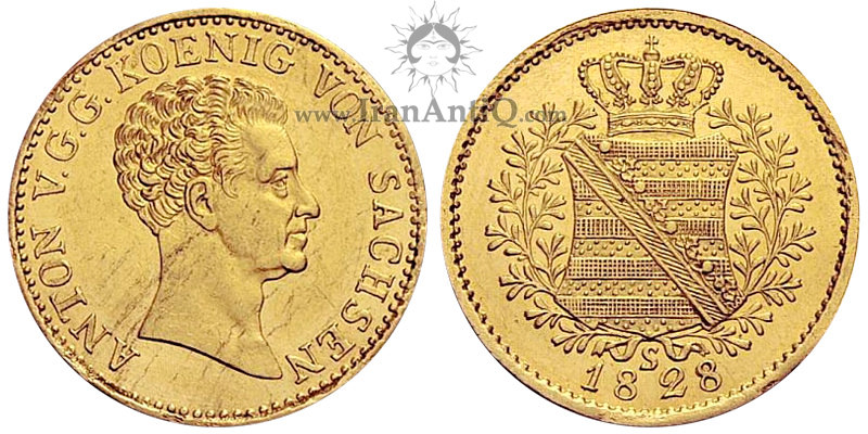 سکه 1 دوکات طلا آنتون - نیمرخ جوان پادشاه
