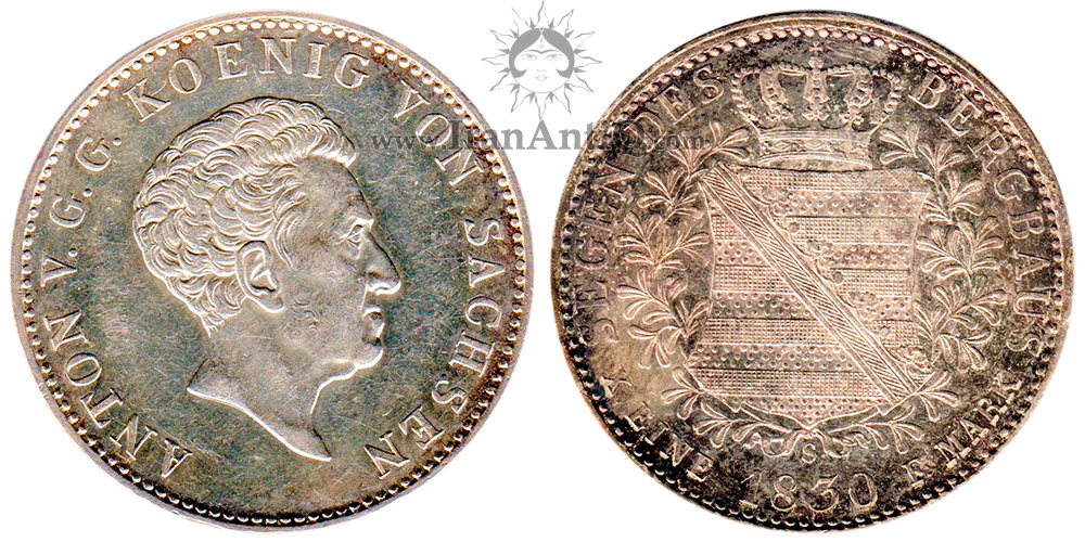 سکه 1 تالر آنتون - نیمرخ پیر پادشاه-تیپ دو