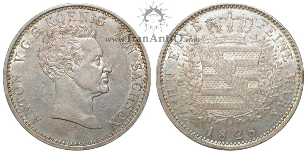 سکه 1 تالر آنتون - نیمرخ جوان پادشاه-تیپ یک