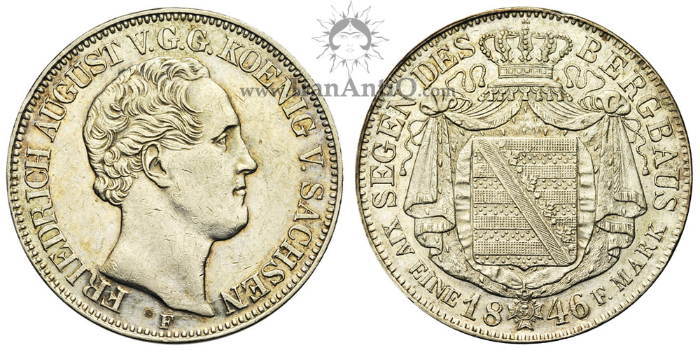 سکه 1 تالر فردریش آگوست دوم - نشان ملی-تیپ دو
