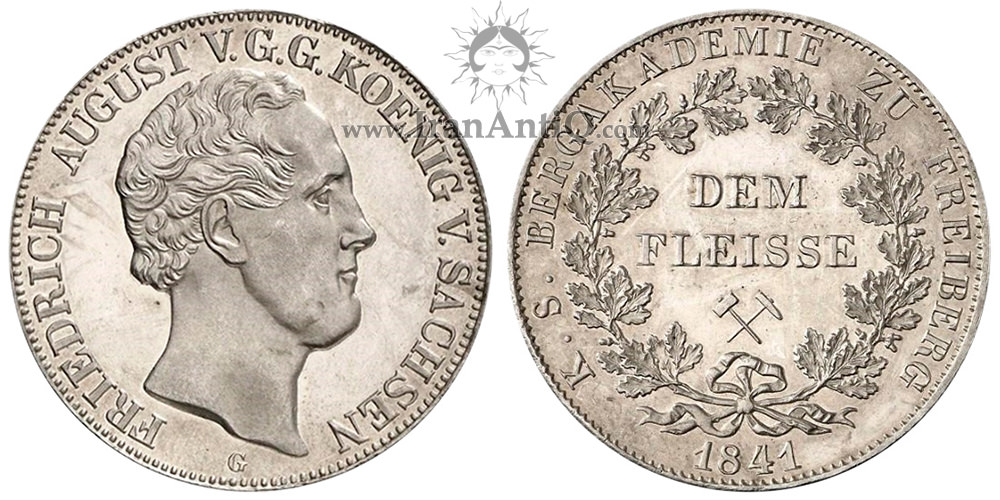 سکه 2 تالر (3-1/2 گلدن) فردریش آگوست دوم - دانشگاه فرایبرگ