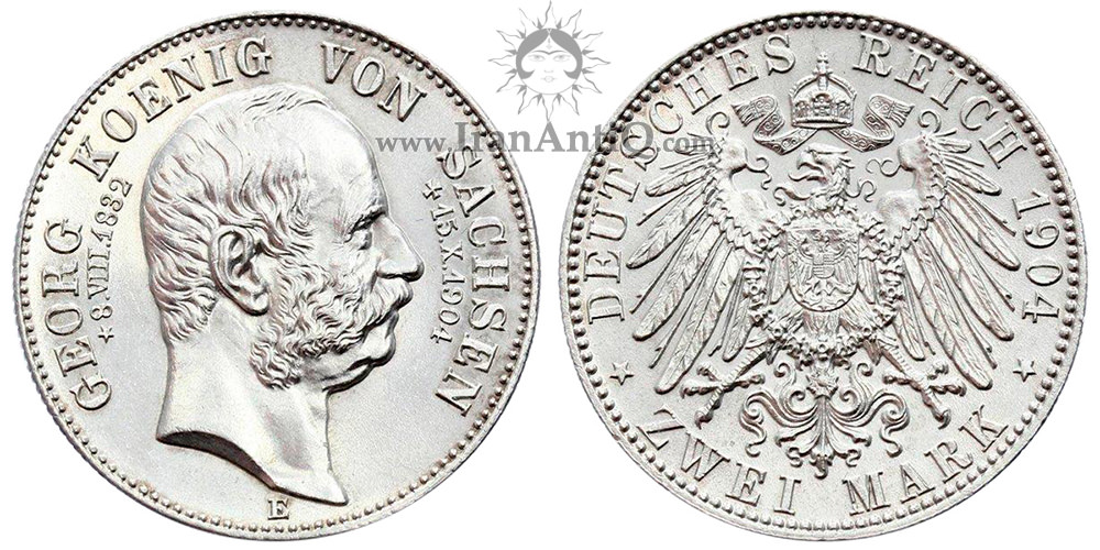 سکه 2 مارک فردریش آگوست سوم - مرگ پادشاه گئورگ