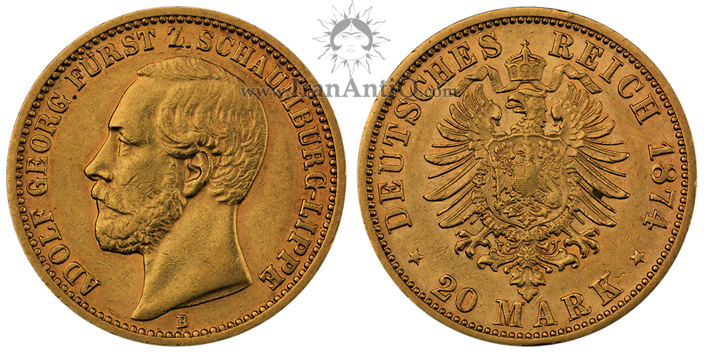 سکه 20 مارک طلا آدولف گئورگ