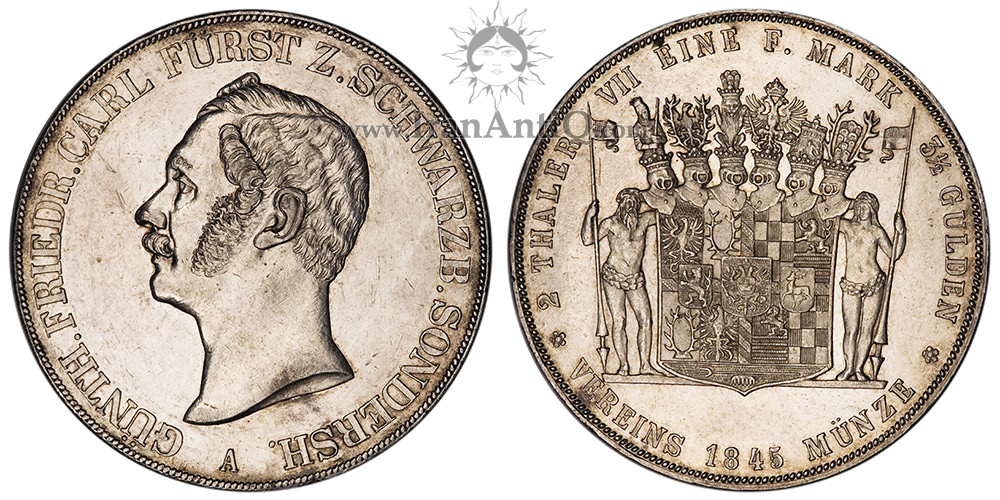 سکه 2 تالر (3-1/2 گلدن) گونتر فردریش کارل دوم