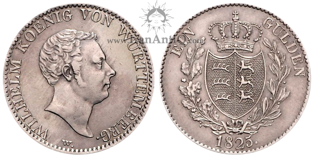 سکه 1 گلدن ویلهلم یکم - نشان ورتمبرگ-تیپ دو