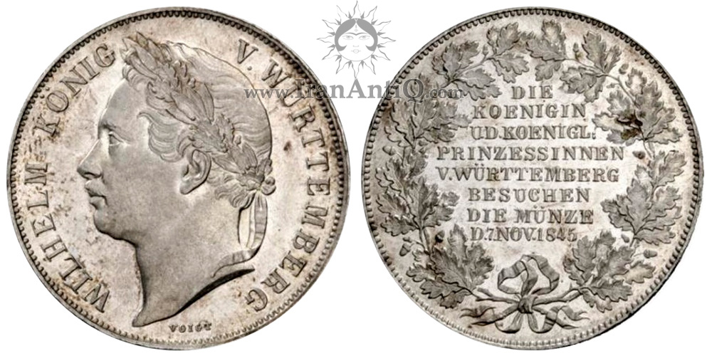 سکه 1 گلدن ویلهلم یکم - بازدید ملکه از ضرابخانه