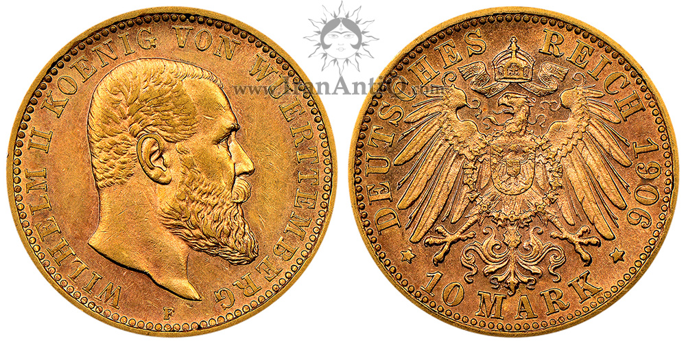 سکه 10 مارک طلا ویلهلم دوم