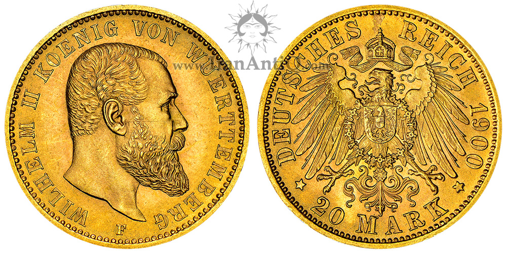 سکه 20 مارک طلا ویلهلم دوم