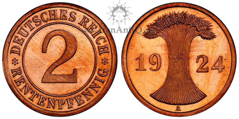 سکه 2 رنتن فینیگ جمهوری وایمار