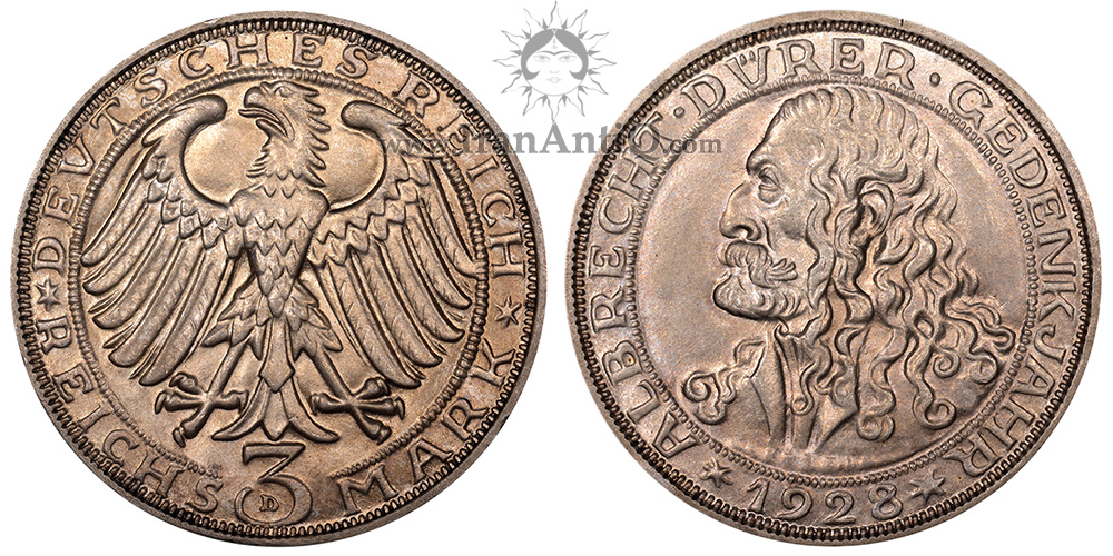 سکه 3 رایش مارک جمهوری وایمار - آلبرشت دورر