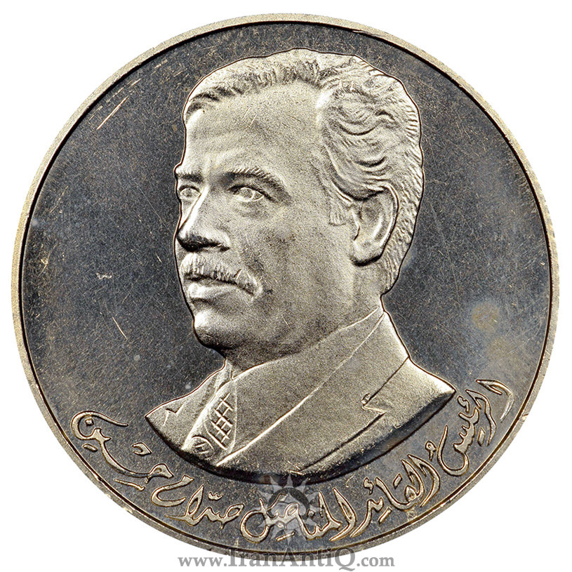 تصویر صدام حسین بر روی سکه