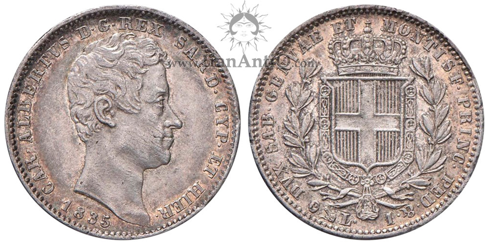 سکه 1 لیره کارلو آلبرتو