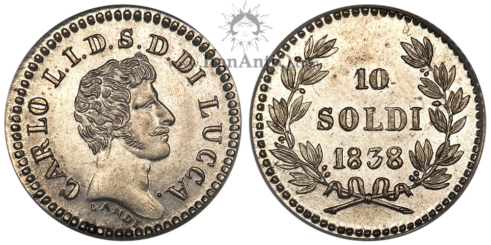 سکه 10 سولدو کارلو لودوویکو یکم