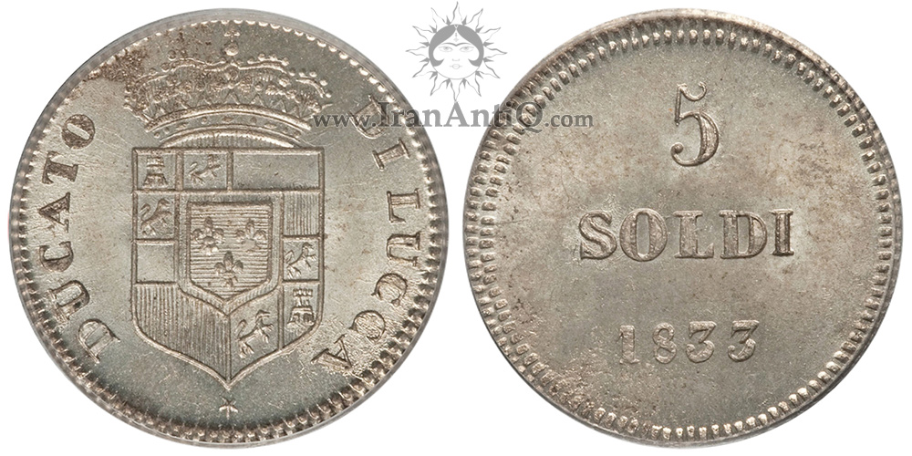 سکه 5 سولدو کارلو لودوویکو یکم