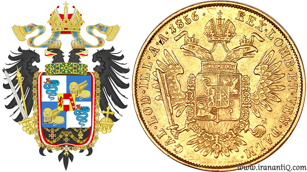 نشان مخصوص پادشاهی لومباردی-ونتیا و نقش آن بر روی سکه