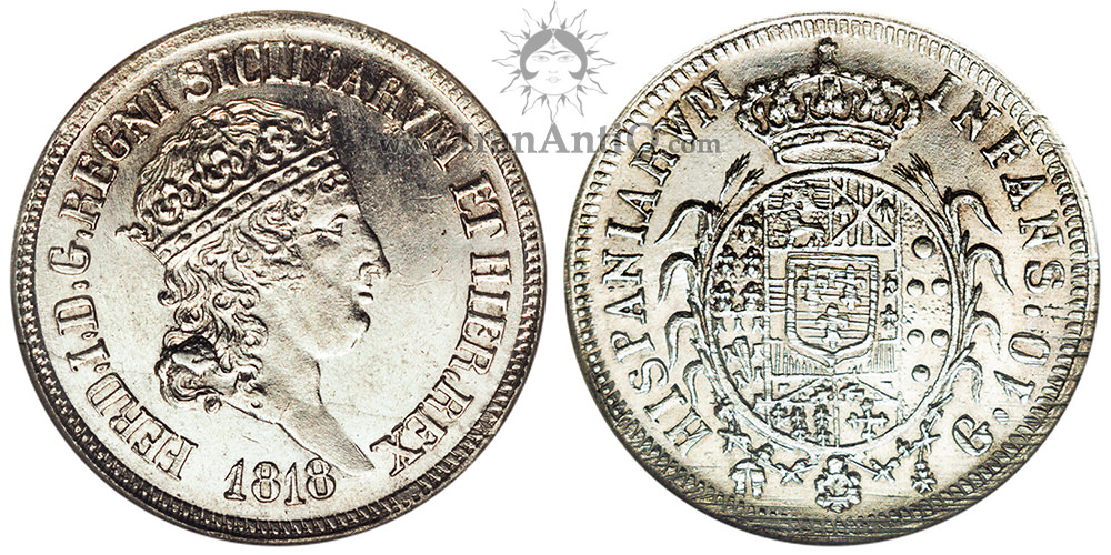 سکه 10 گرانا فردیناند یکم - پادشاهی دوسیسیل