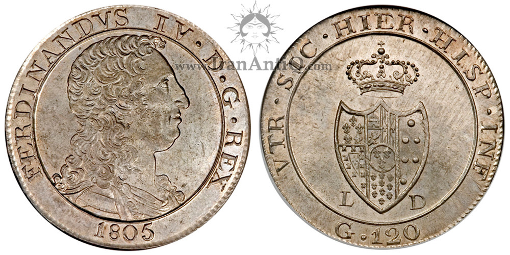 سکه 120 گرانا فردیناند چهارم - پادشاهی ناپل و سیسیل-تیپ یک