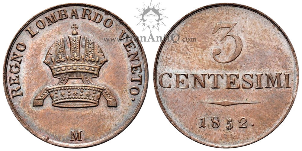 سکه 3 سنتسیمو فرانتس یوزف یکم - تاج