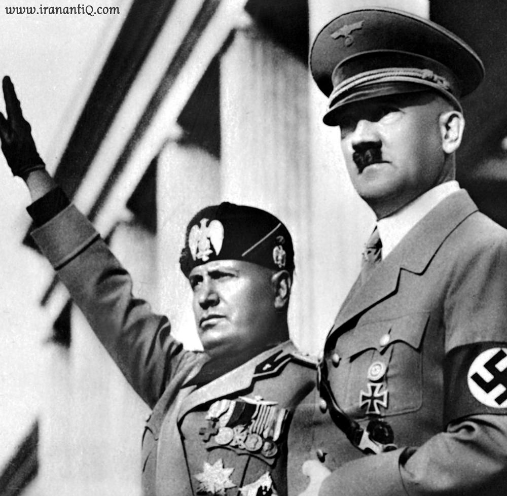 عکسی از هیتلر و موسیلینی در کنار هم