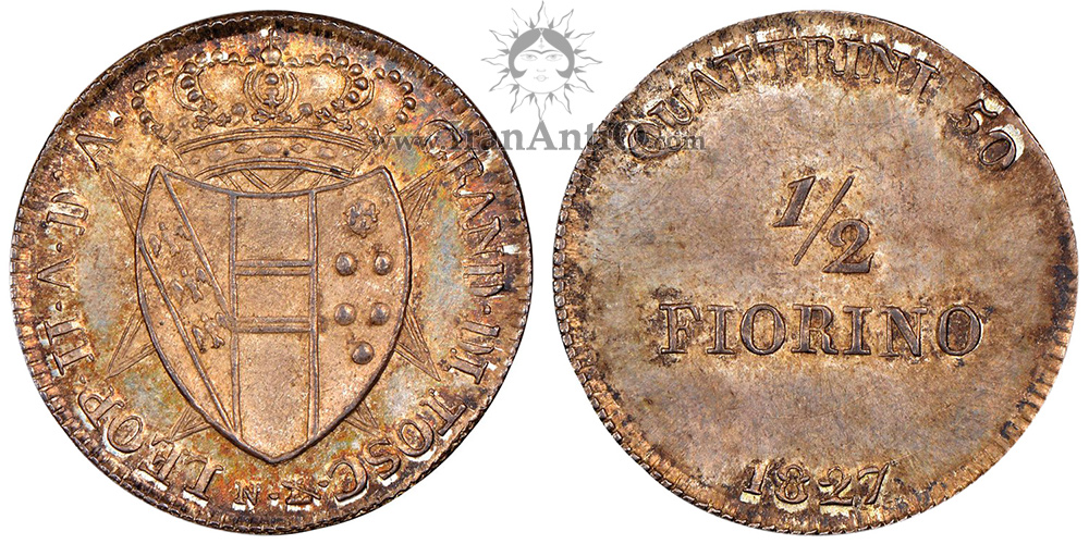 سکه 1/2 فیورینو لئوپولد دوم