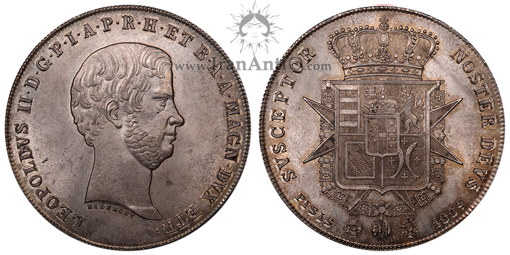 سکه 4 فیورینو لئوپولد دوم - تیپ چهار