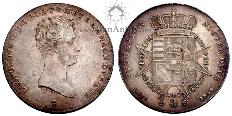 سکه 4 فیورینو لئوپولد دوم - تیپ سه