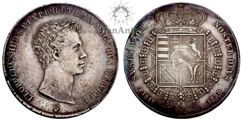 سکه 4 فیورینو لئوپولد دوم - تیپ دو