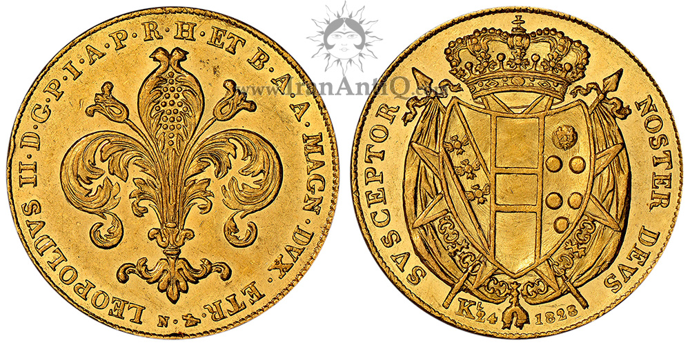 سکه 80 فیورینو طلا لئوپولد دوم