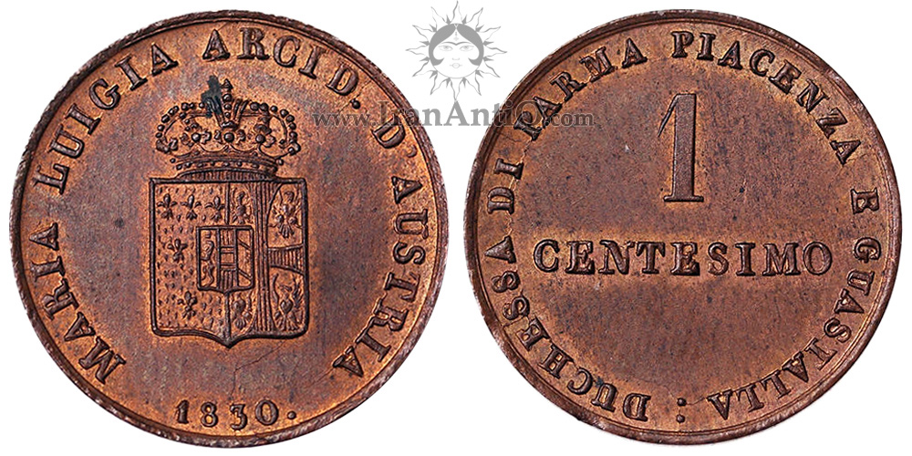 سکه 1 سنتسیمو ماری لوئیز
