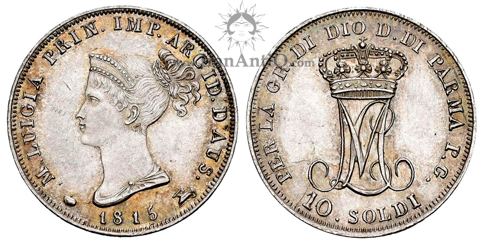 سکه 10 سولدو ماری لوئیز