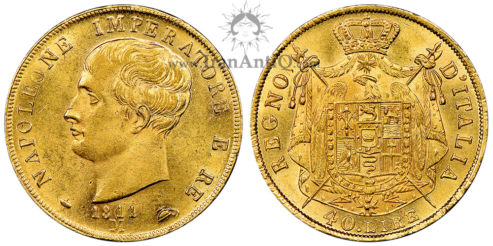 سکه 40 لیره طلا ناپلئون یکم