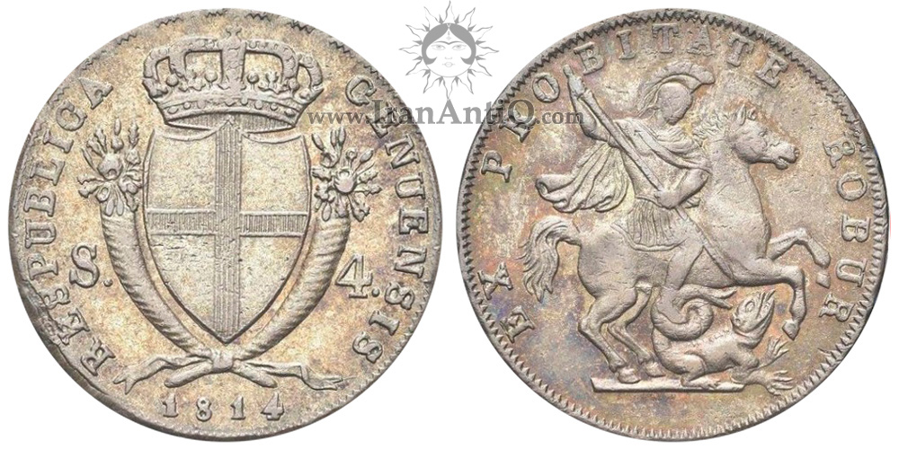 سکه 4 سولدو جمهوری جنوا