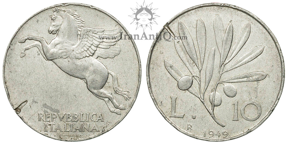 سکه 10 لیره جمهوری - اسب بالدار