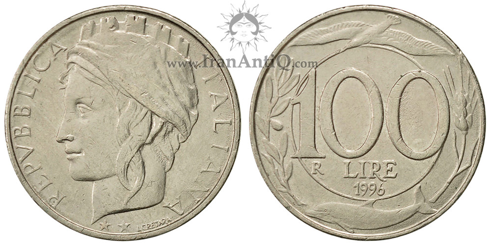 سکه 100 لیره جمهوری - دلفین