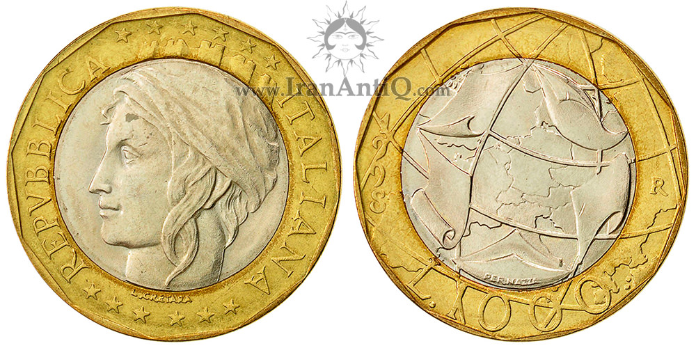 سکه 500 لیره جمهوری - نقشه آلمان