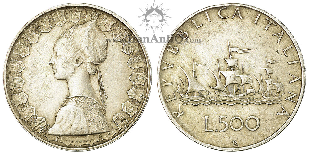 سکه 500 لیره جمهوری - کشتی