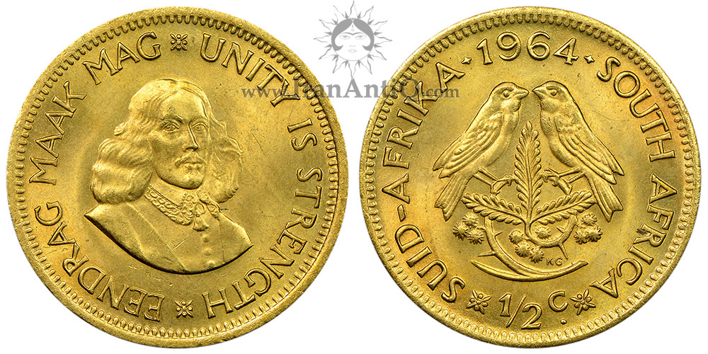 سکه 1/2 سنت جمهوری - یان وان ریبک