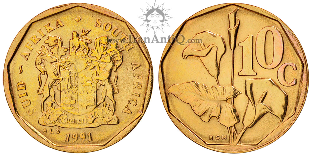 سکه 10 سنت جمهوری - گل شیپوری-تیپ یک