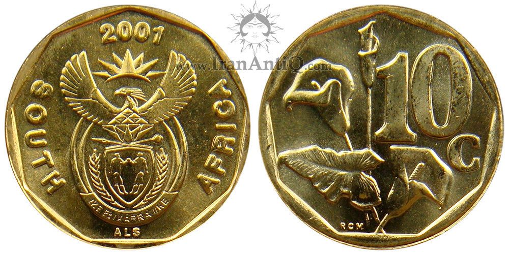 سکه 10 سنت جمهوری - نشان ملی آفریقای جنوبی