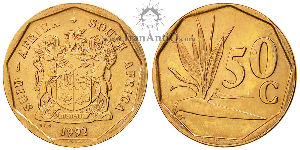 سکه 50 سنت جمهوری - گل مرغ بهشتی-تیپ یک